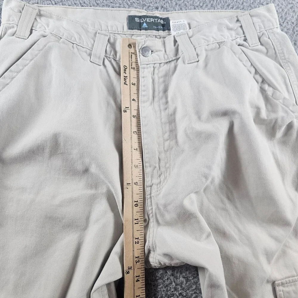 Levis Cargo Pants Mens 35x30* Khaki Silvertabs Vintage Y2K Baggy Chino Skater